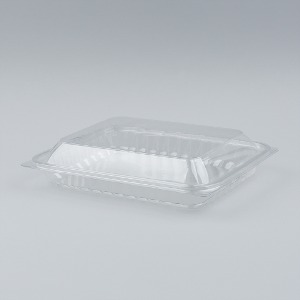 PET일회용반찬용기 샐러드포장도시락 DL-218-1 투명 블랙 300개세트